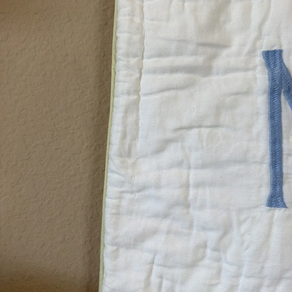 Pottery Barn Kids Vintage Animal Alphabet Embroidered Baby Quilt 37